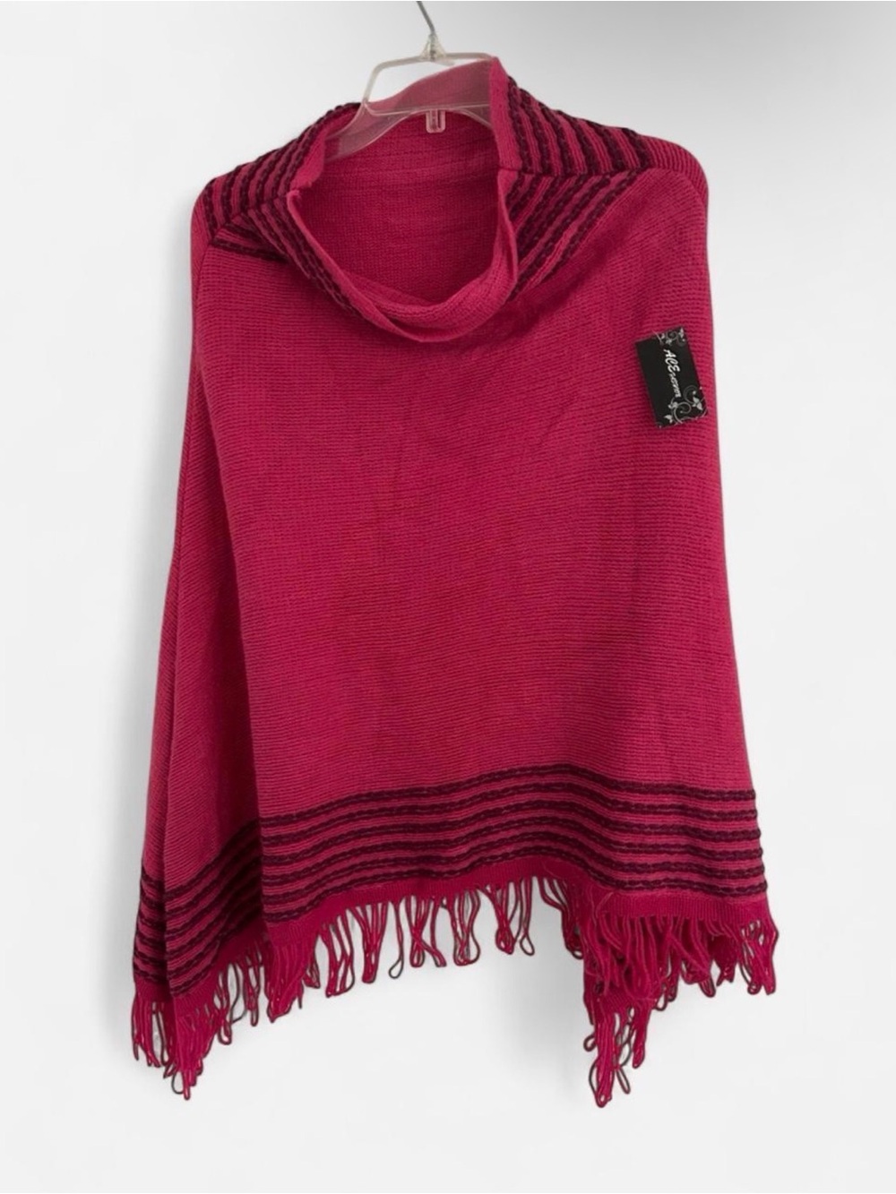 Women’s Fringe Knit Poncho